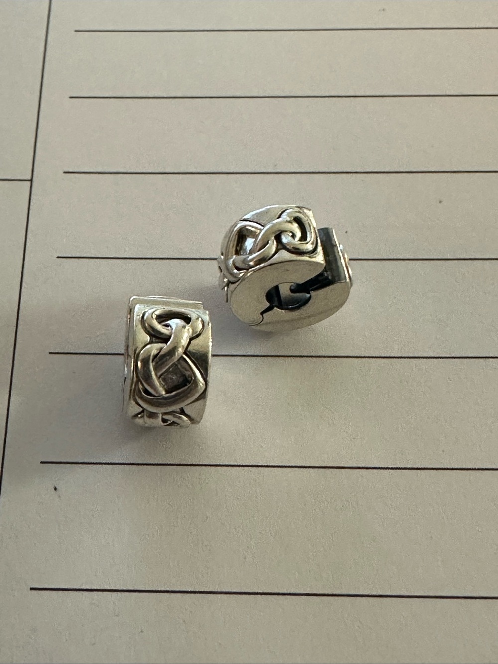 Pandora Silver Knot Clips